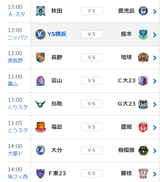 J3第12節日程