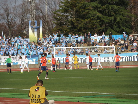 J2・J3入れ替え戦試合中