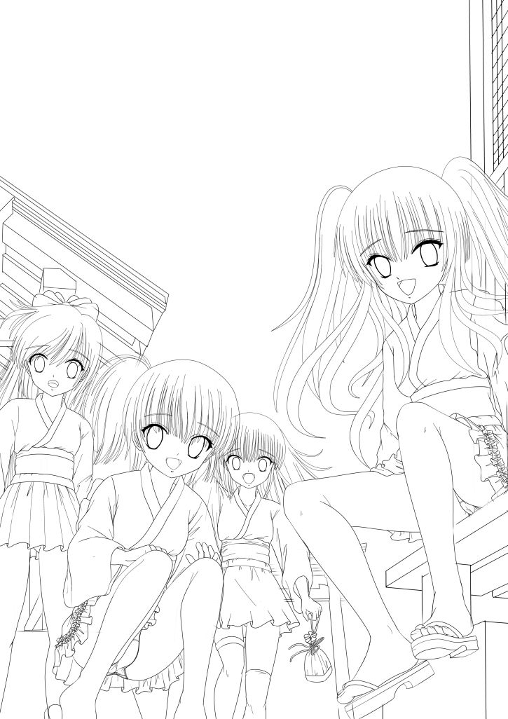 浴衣記念日 線画 デジ絵初心者の日記