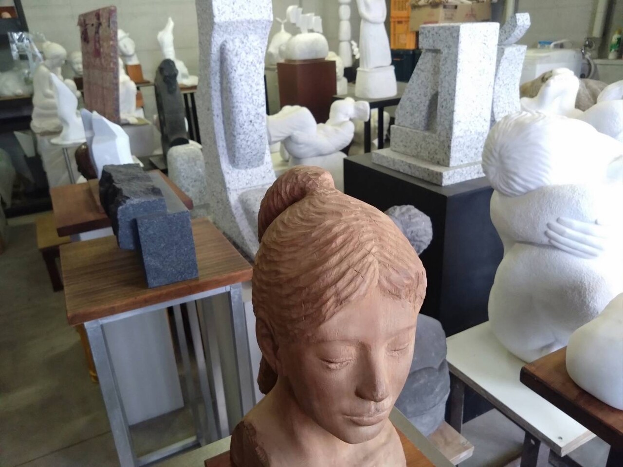 彫刻家渡辺一宏先生のアトリエを訪ねました。 : 水彩画家・長尾周二