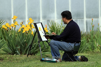 水彩画家・長尾周二近影２０１００５