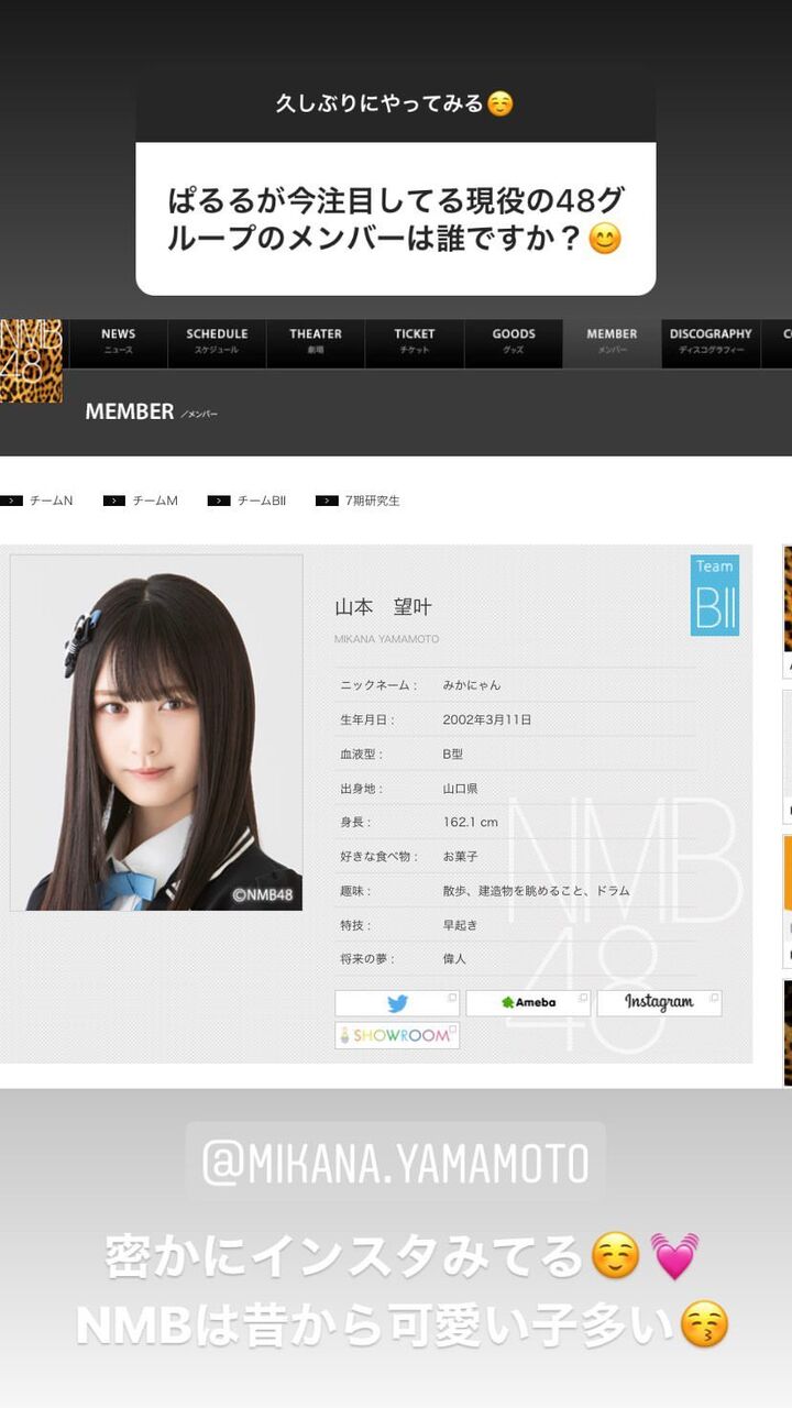 元akb島崎遥香 Nmbは昔から可愛い子が多く今は山本望叶ちゃんに注目してる 新潟抜き書き急行48号