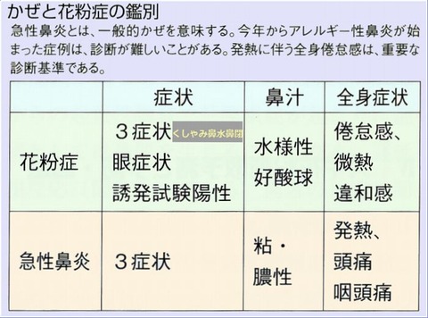 かぜと花粉症