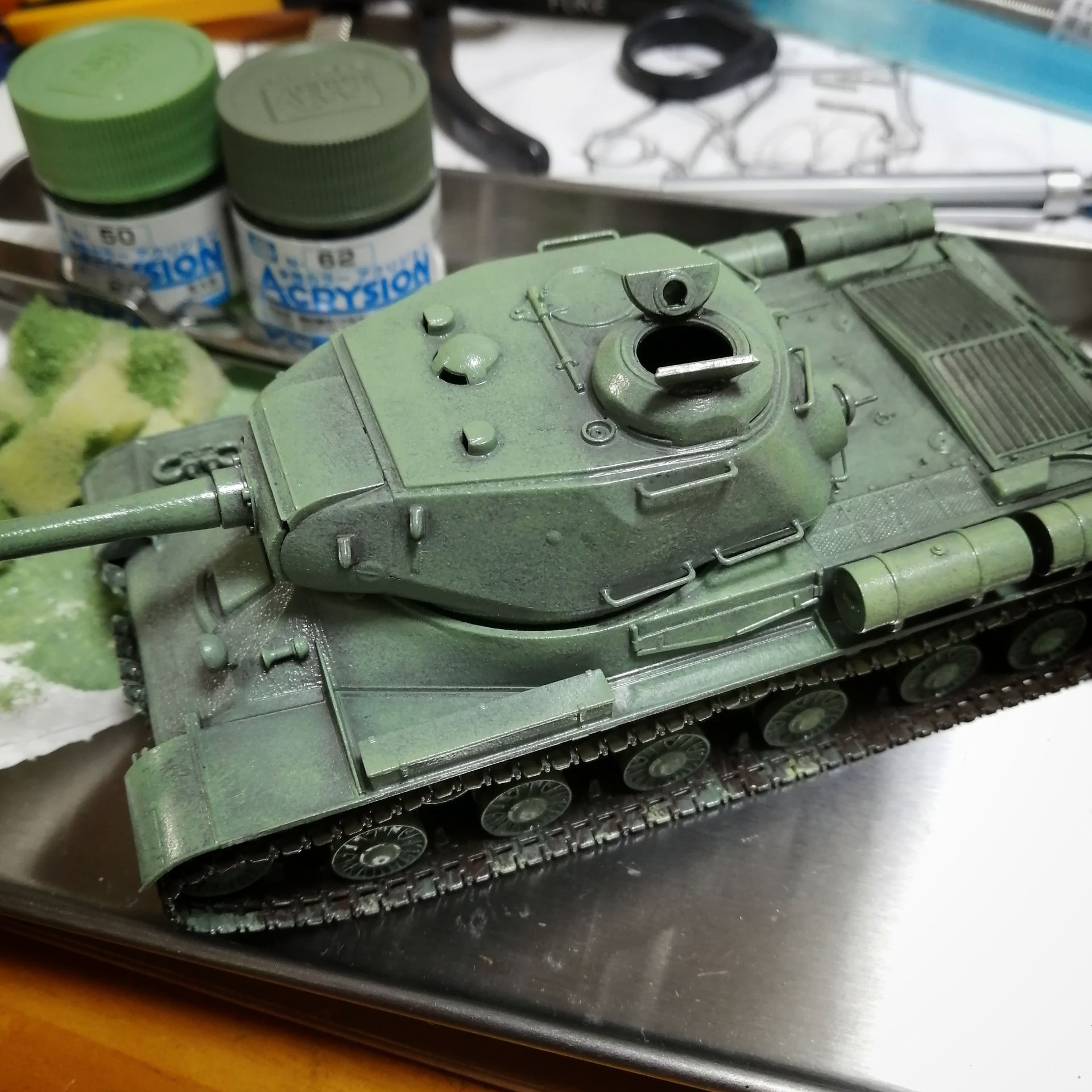 ソビエト軍戦車 Js 2 ベース塗装 亜空間酒場