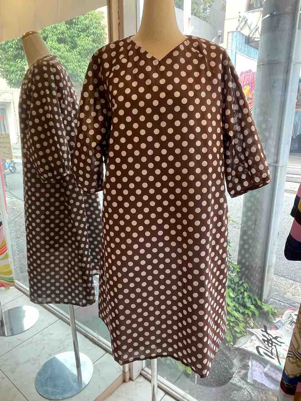 ブラウンが可愛い?】水玉ワンピース✨ : しもきたざわでオーダーのお 