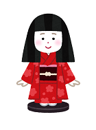 市松人形イラスト2 ブログ用