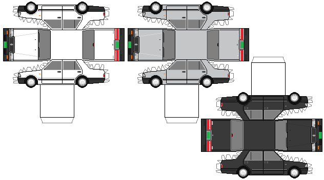 ペーパークラフト 日産・セドリック営業車 95モデル : Nahanの