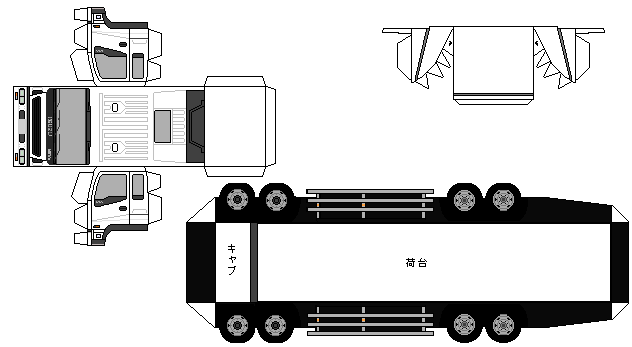いすゞギガ 00モデル輸出仕様 角目バンパーライト車/Paper craft いすゞギガ 00モデル輸出仕様 角目バンパーライト車/Paper craft