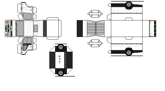 ペーパークラフト いすゞ・エルフ 4代目 88モデル : Nahanの