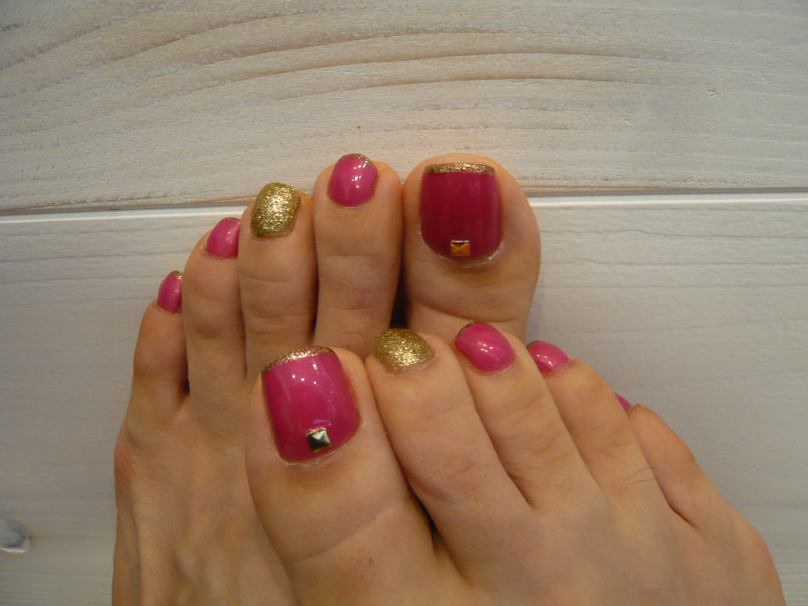 ピンク ゴールドペディ 大阪塚本 西淀川区のネイルサロン Nails Ku ネイルズ クー のブログ