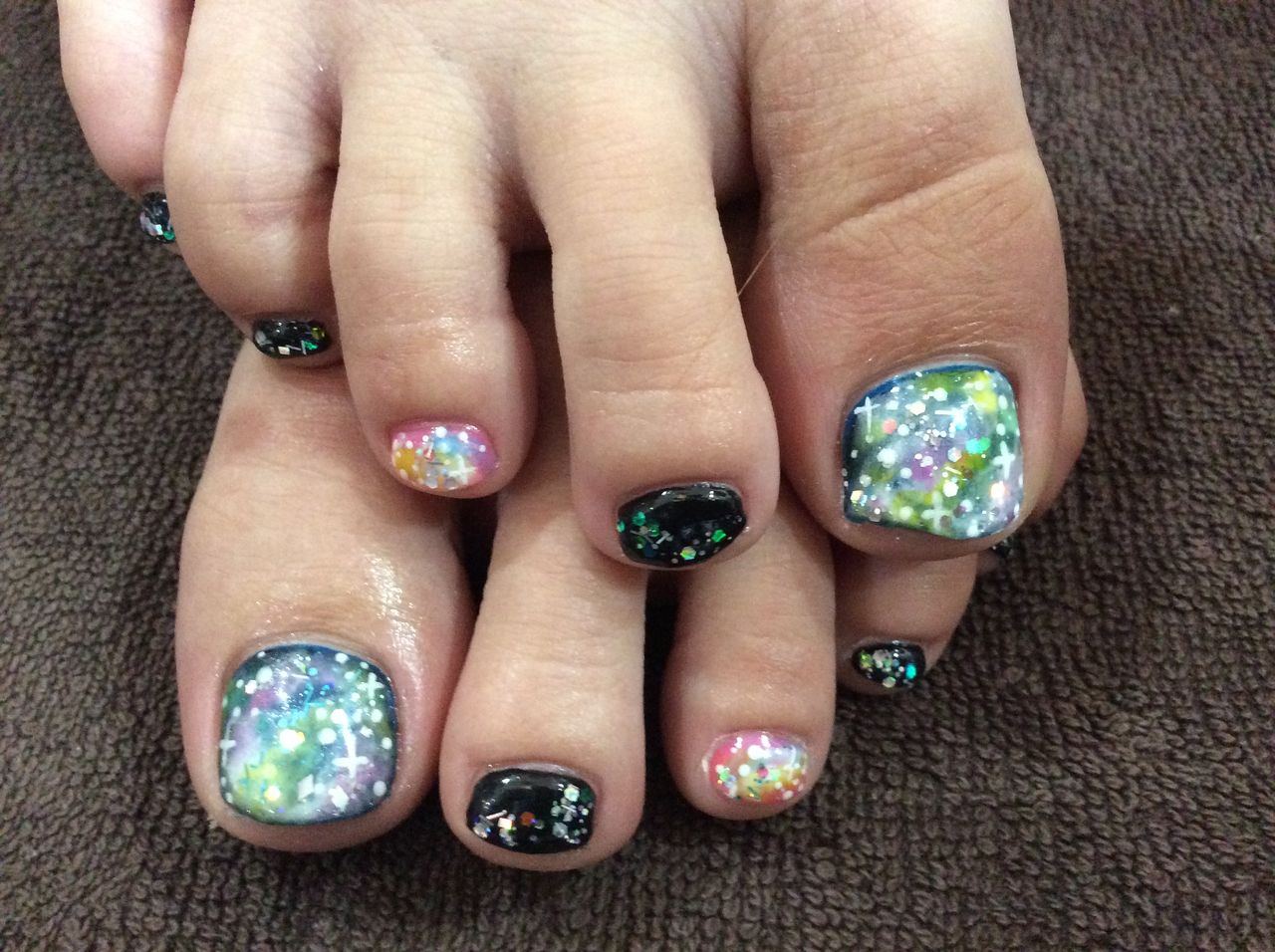 ギャラクシーアートのフットネイル Nail Salon Freestyle
