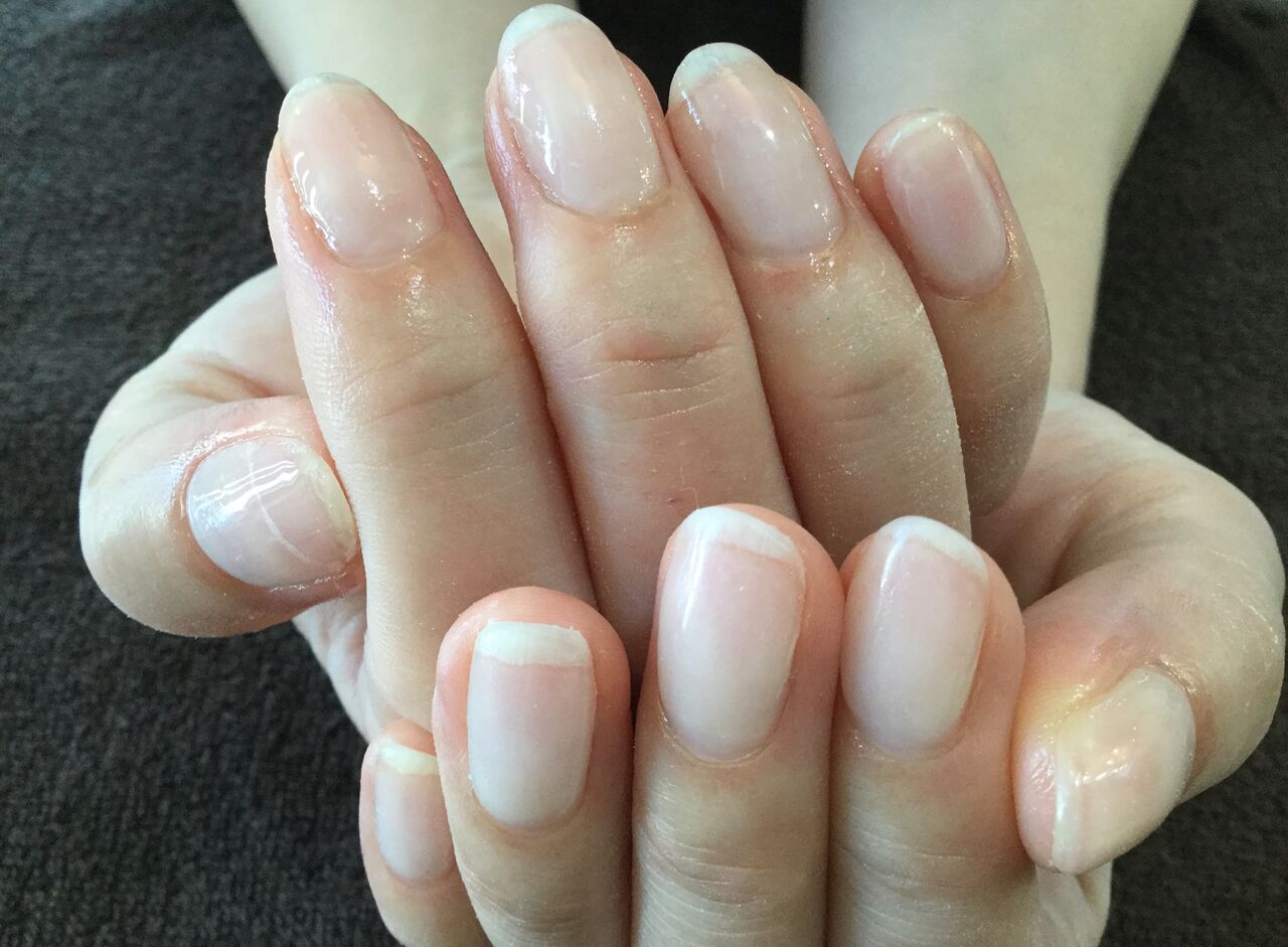 自爪の補強に クリアハンドジェルネイル Nail Salon Freestyle