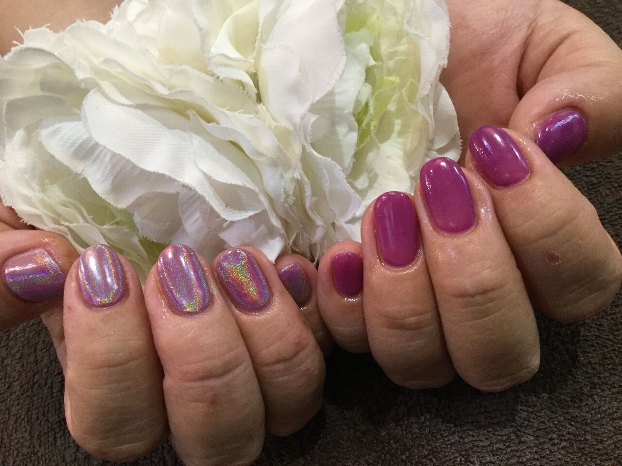 ユニコーン ピンクパープルのアシンメトリーネイル Nail Salon Freestyle ユニコーン ピンクパープルのアシンメトリーネイル Nail Salon Freestyle