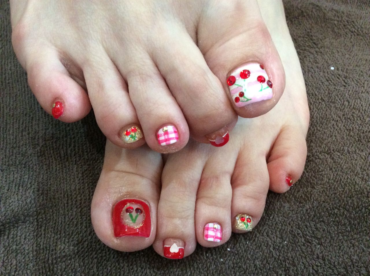 さくらんぼづくしッ フットジェルネイル Nail Salon Freestyle