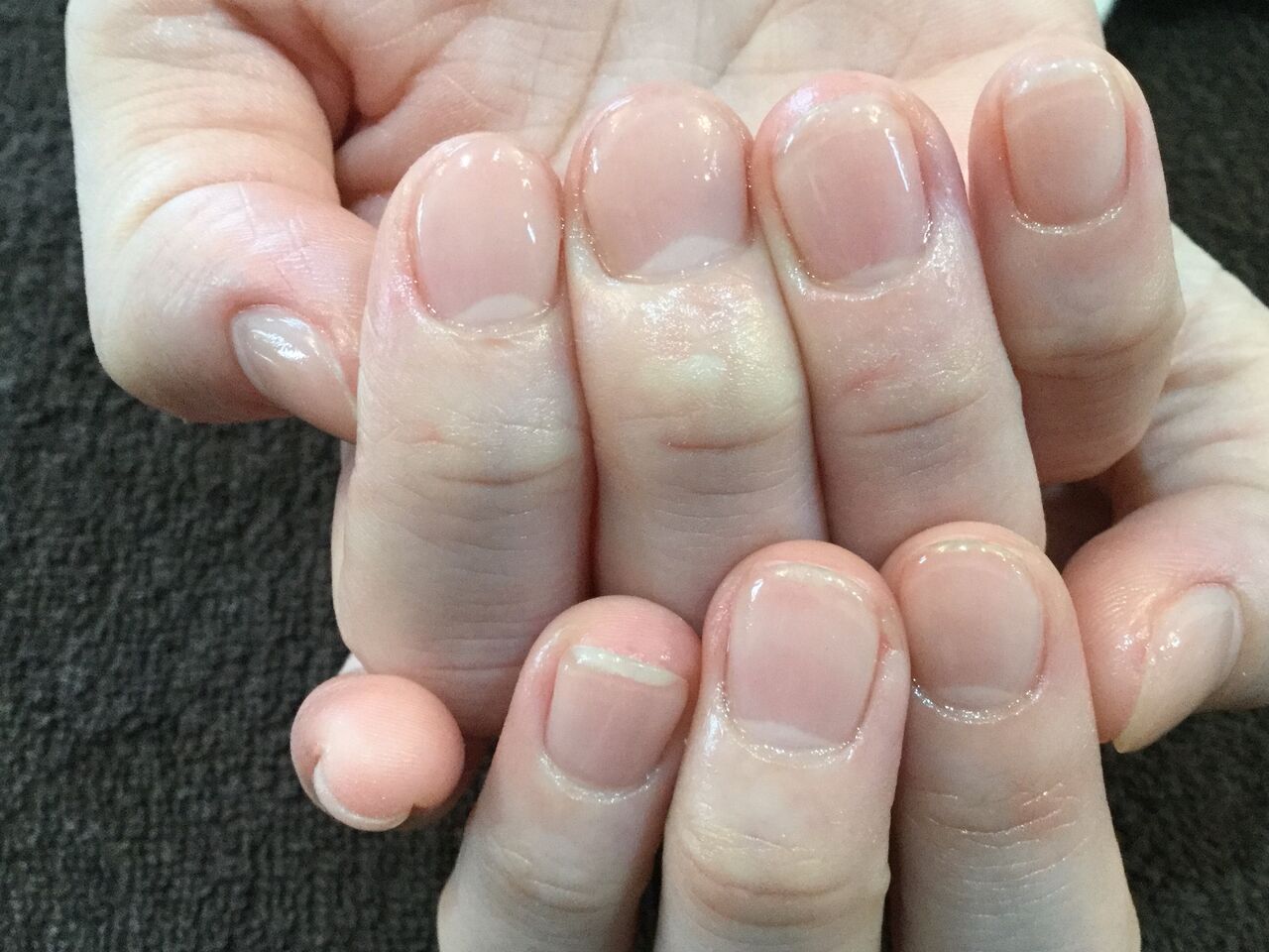 ツヤツヤ ぷっくり自爪補強のクリアジェルネイル 彡 Nail Salon Freestyle