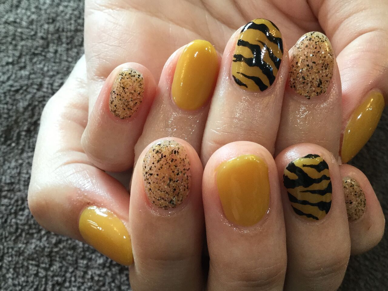 22年寅年 先取りトラ柄色変えネイル Nail Salon Freestyle
