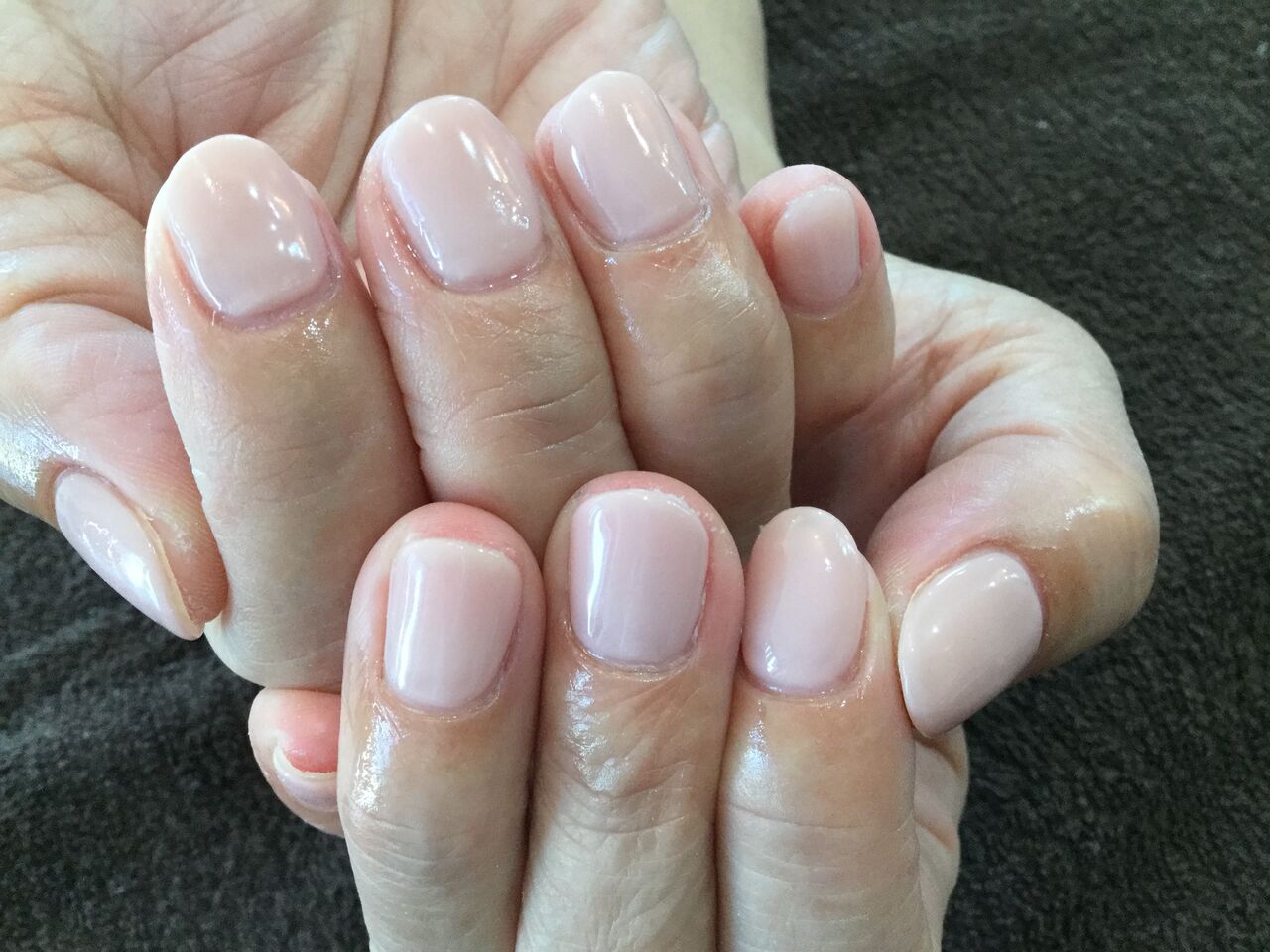 ヌードピンクのシンプルワンカラーネイル Nail Salon Freestyle