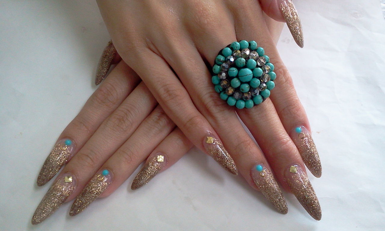 夏色ターコイズで大人な グラデーションスカルプ Nail Salon Freestyle