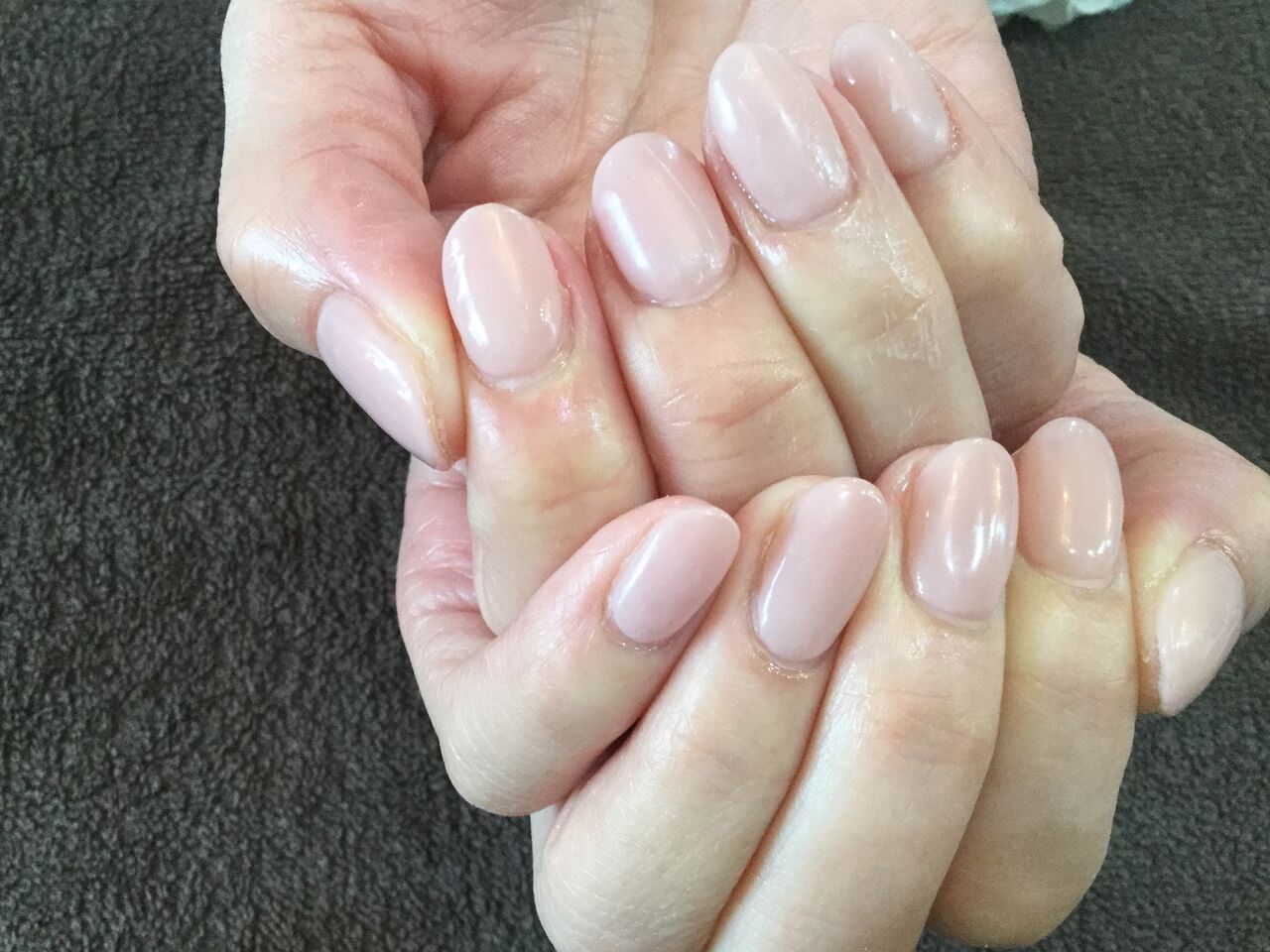 オフィスにgood ヌードピンクのシンプルワンカラーネイル Nail Salon Freestyle