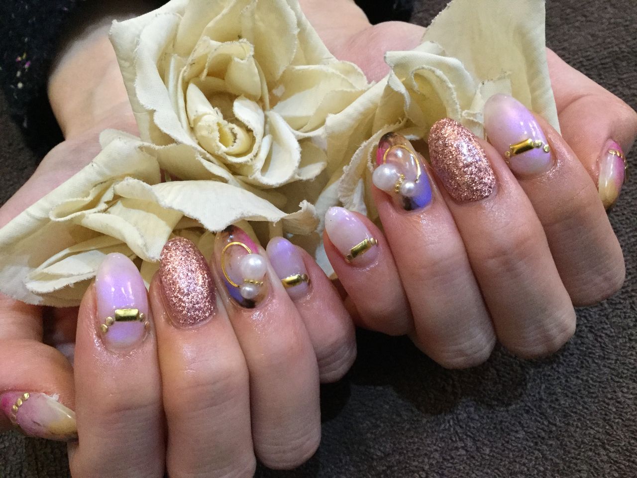 やわらかい月 メタリックピンク タイダイがcute な色変え ジェルネイル Nail Salon Freestyle やわらかい月 メタリックピンク タイダイがcute な色変え ジェルネイル Nail Salon Freestyle