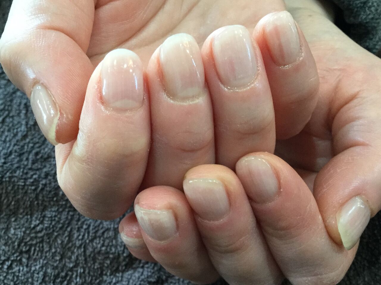 自爪強化 ツヤツヤ なクリアジェルネイル Nail Salon Freestyle