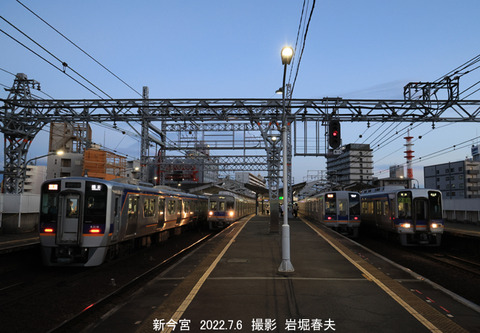 夕暮れのホーム 、新今宮v7706