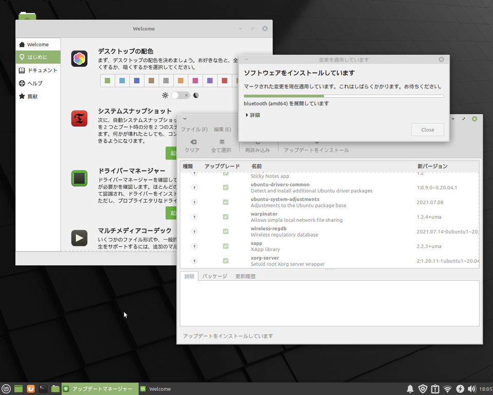 Linux Mint 20 2 Uma Xfce をインストールした Peri Peri Sauce