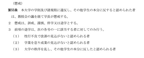 愛知大学学則55条