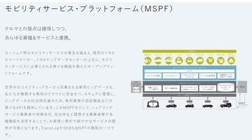 トヨタ・モビリティ・プラットフォーム概要図