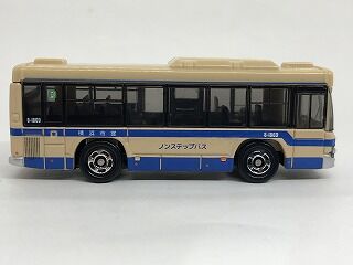 横浜市営バス　レア　おもちゃ　ミニカー 横浜市交通局協力会〉横浜市営ふそう超低床バス 1/80スケール