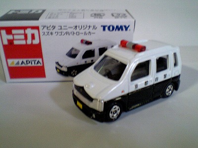 トミカ アピタ特注□□スズキ ワゴンRパトロールカー 京都府警