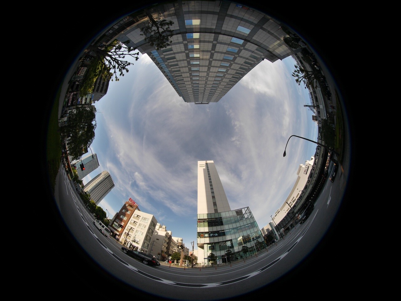 円周魚眼レンズによる錦糸町界隈 05 中川光学研究室ブログ