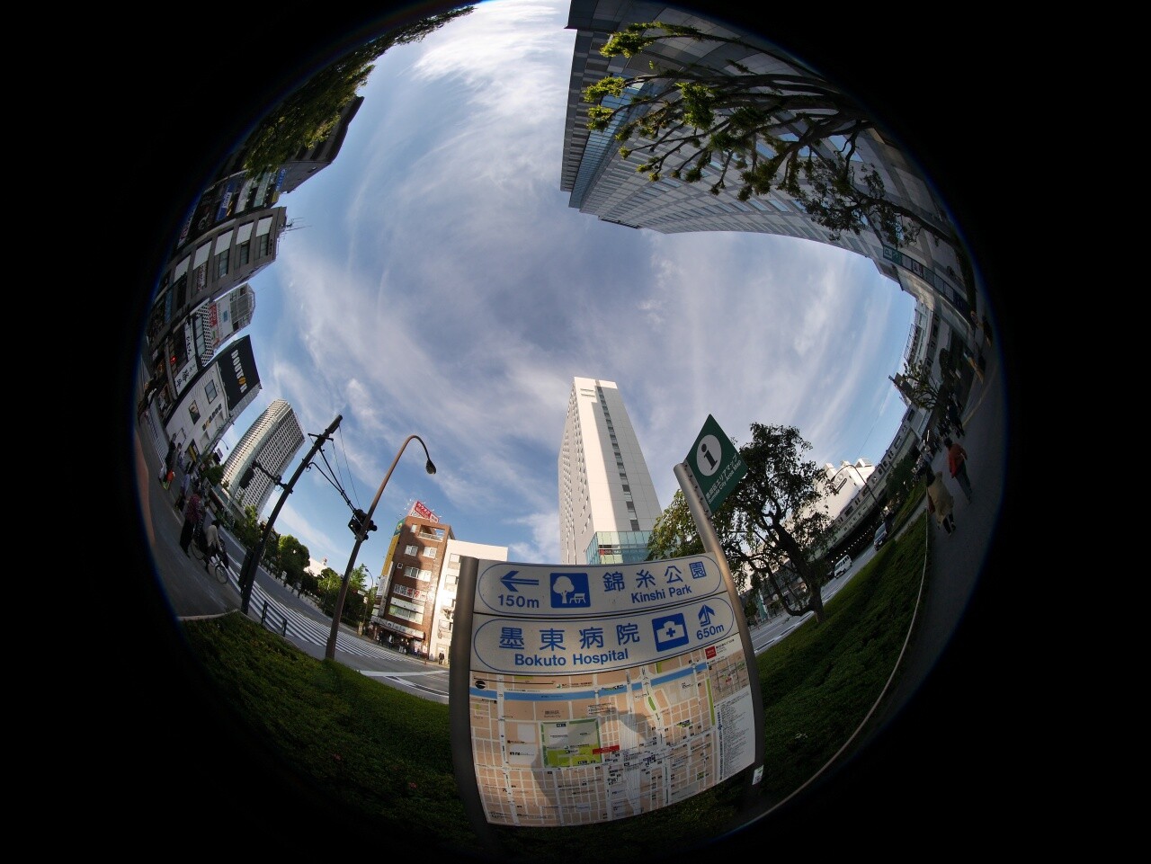 円周魚眼レンズによる錦糸町界隈 05 中川光学研究室ブログ