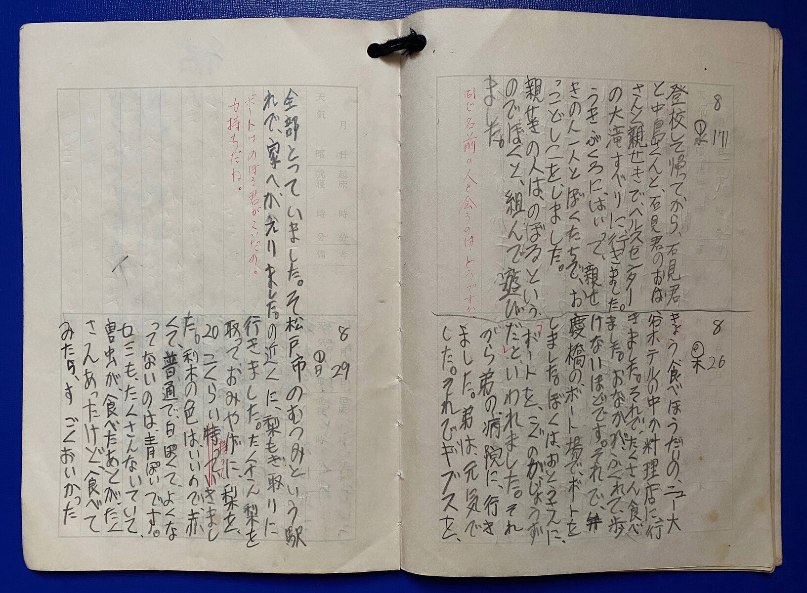 1971年の日記帳から～夏休み後半の思い出追記2025&frasl;08&frasl;28