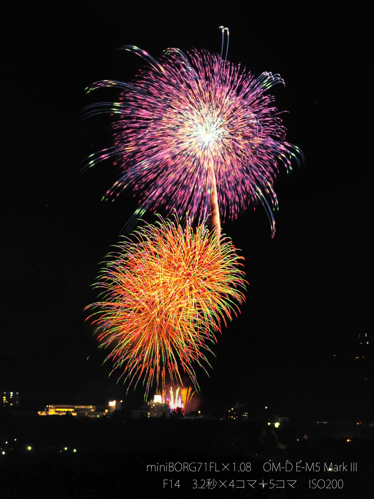 投稿：BORGによる22キロ先の遠望花火 2023/09/05 : 中川光学研究