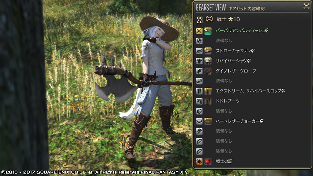 森ガール ガテン系 戦士 Stray Miqo Te