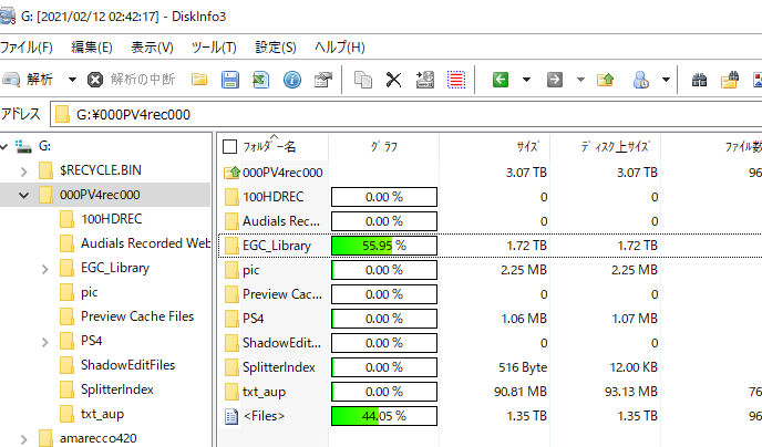 謎のhdd空き容量不足 ナカムーオンライン