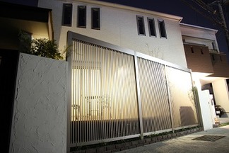外構造園工事「夜の風景」