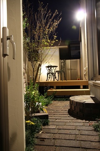 外構造園工事「夜の風景」