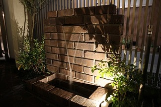外構造園工事「夜の風景」