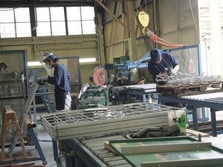 アルミ鋳物製品制作中