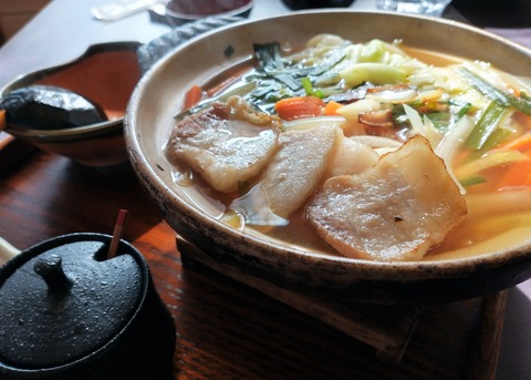 豚バラニンニクうどん