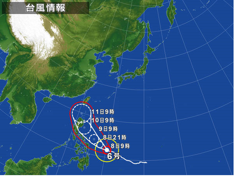 台風6号進路20150508