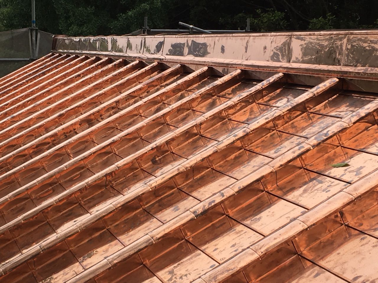 7 15 銅板葺き屋根工場 中辻板金日々の行動