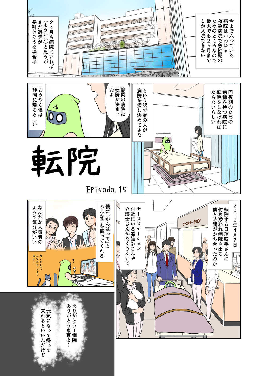 Episode 15 転院 漫画家のおっさん 脳が出血してちょっと壊れる