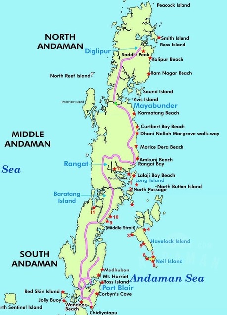 Andaman islands map