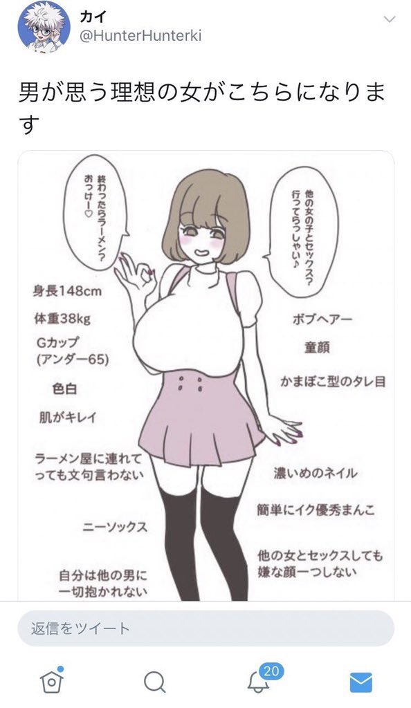悲報 オタクさん 理想の女の子のイラストです フェミさん ブチ切れ まとメメちゃん