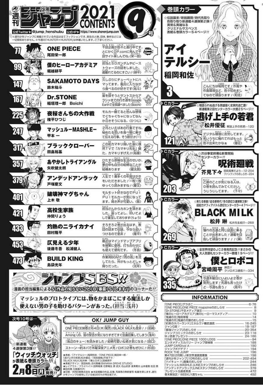 週間少年ジャンプ しまぶーよ 新たな伝説を築け しまぶー おかのした まとメメちゃん