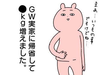 GWで●ｋｇ増量しました