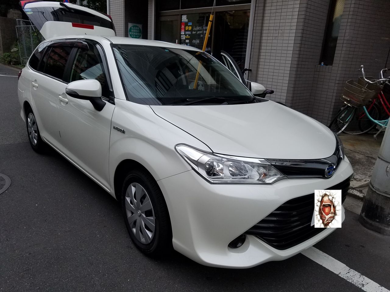 ４ カローラフィルダーサイドバータイプ 前 後ろバー掛けてボード積載 なみのりこぞう スタッフブログ